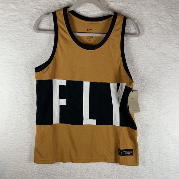 Nike Swoosh Fly Basketball Jerseys Womens Small Brown Dri-Fit Tank Top 7094 - Picture 1 of 9